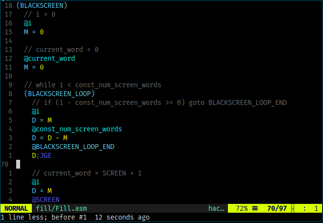 Hack Asm syntax highlighting in Vim